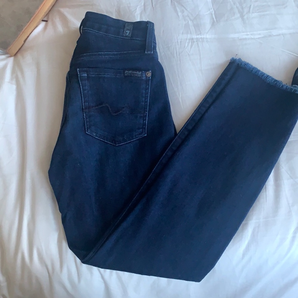7 for all Mankind. Crop high wasted pants